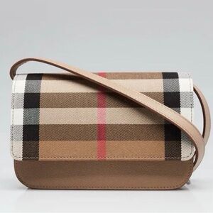 Authentic Burberry Tan and Cream Crossbody Bag